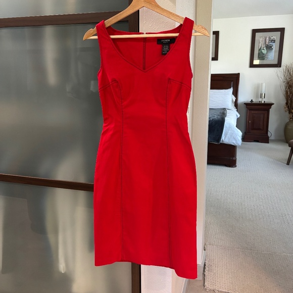 Express Stretch Sheath Dress - Red Size 1/2 - Picture 1 of 8